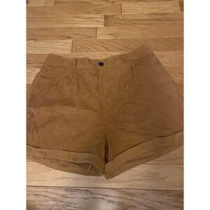 Shein Curve, women's brown corduroy high waisted casual shorts size 2XL